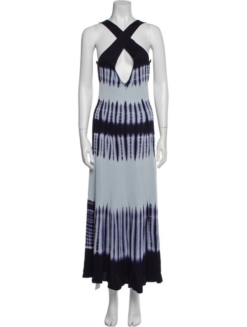 Proenza Schouler Tie-Dye Print Long Dress