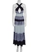 Proenza Schouler Tie-Dye Print Long Dress