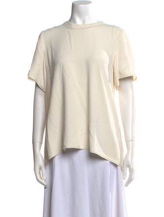 Proenza Schouler Bateau Neckline Short Sleeve Blouse