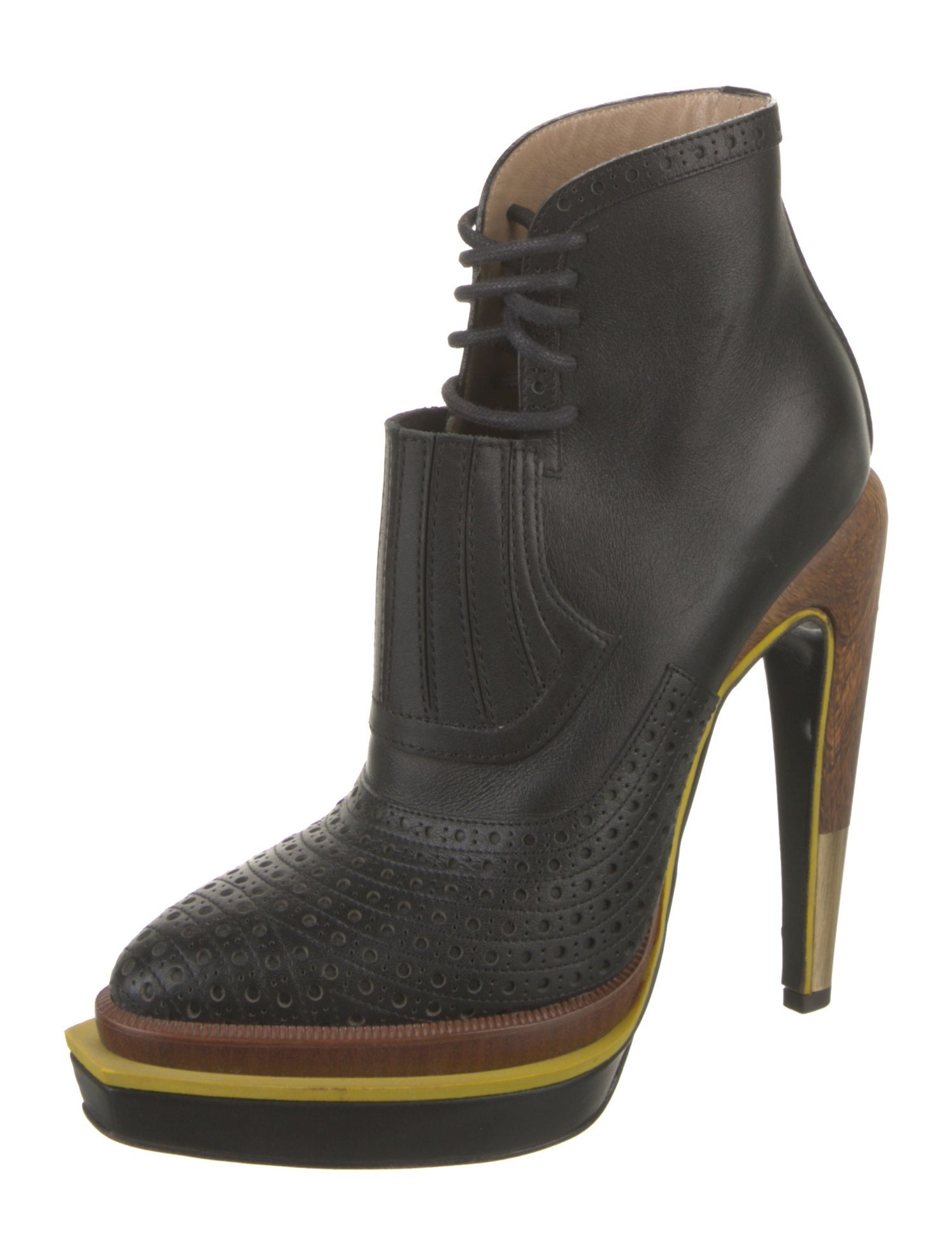 Proenza Schouler Leather Lace-Up Boots