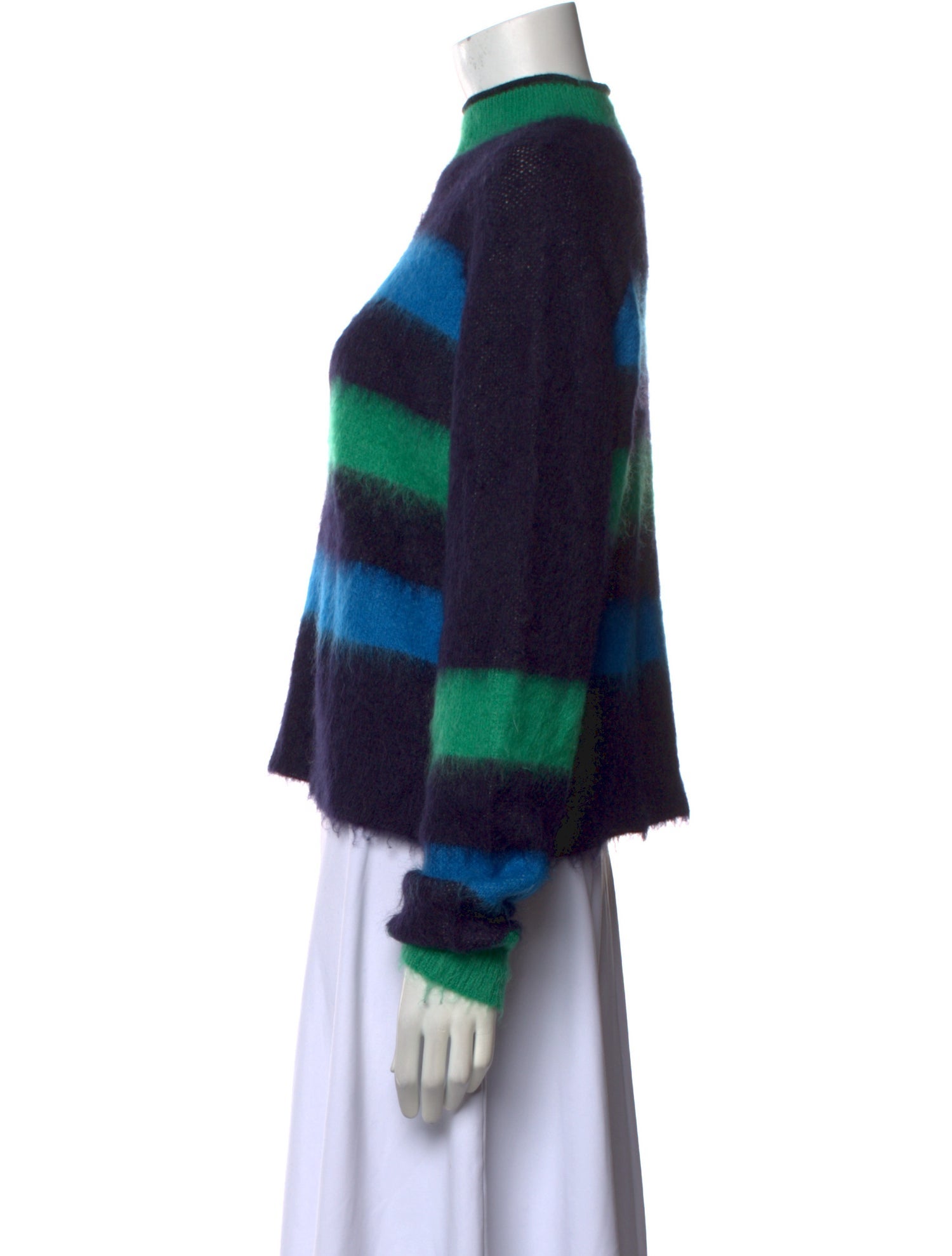 Proenza Schouler Striped Mock Neck Sweater