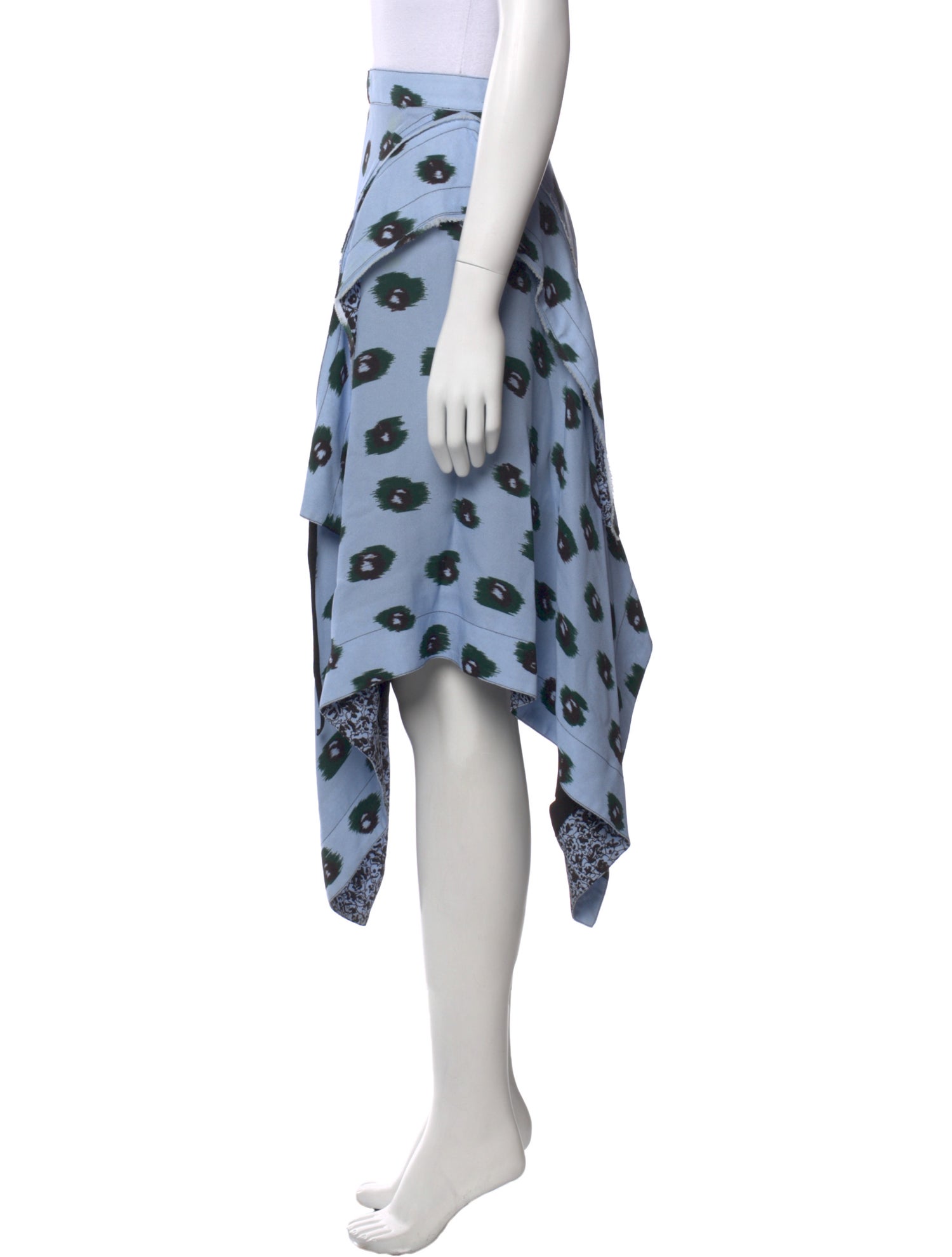 Proenza Schouler Polka Dot Print Midi Length Skirt