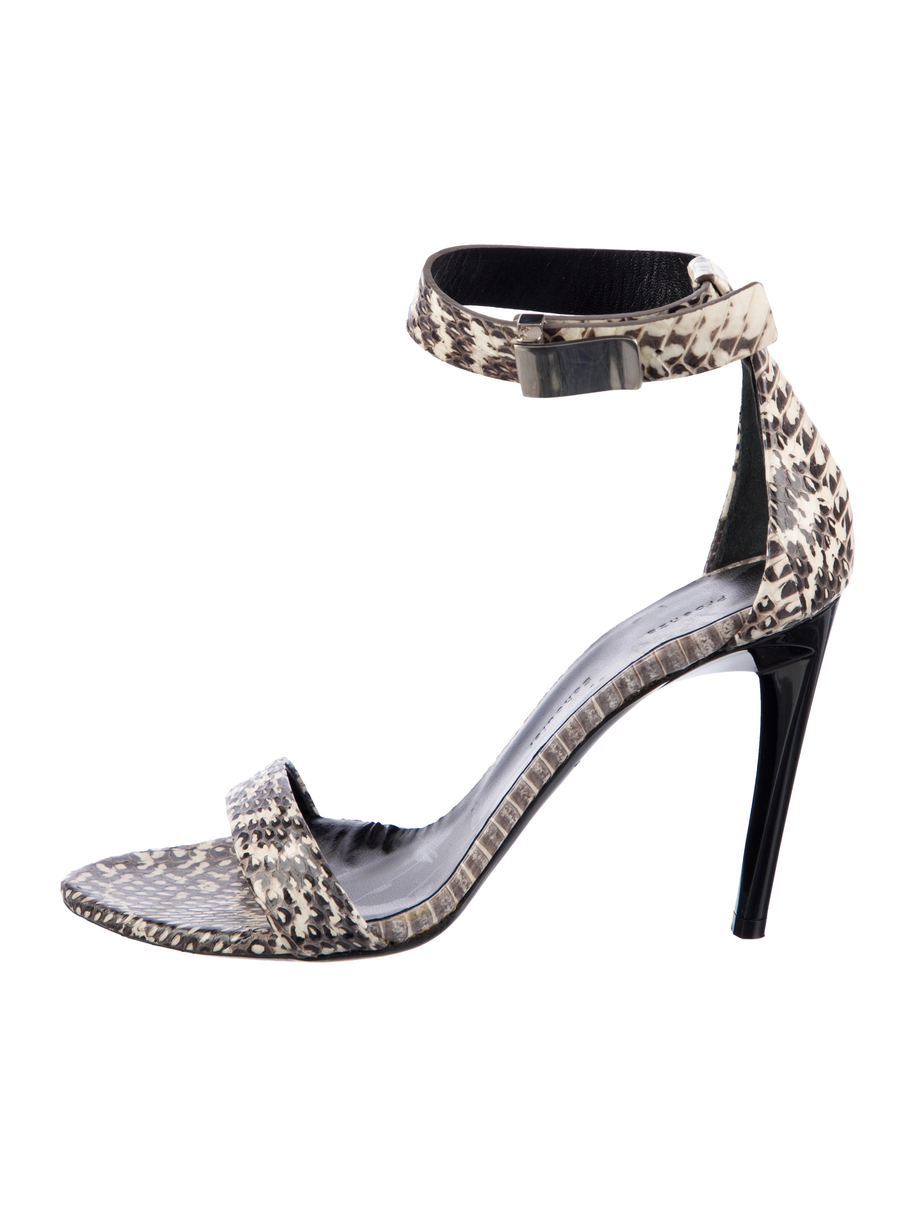 Proenza Schouler Leather Animal Print Sandals
