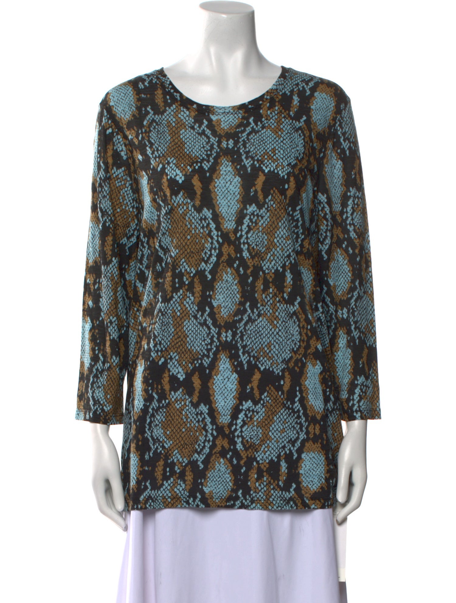 Proenza Schouler Printed Scoop Neck Blouse