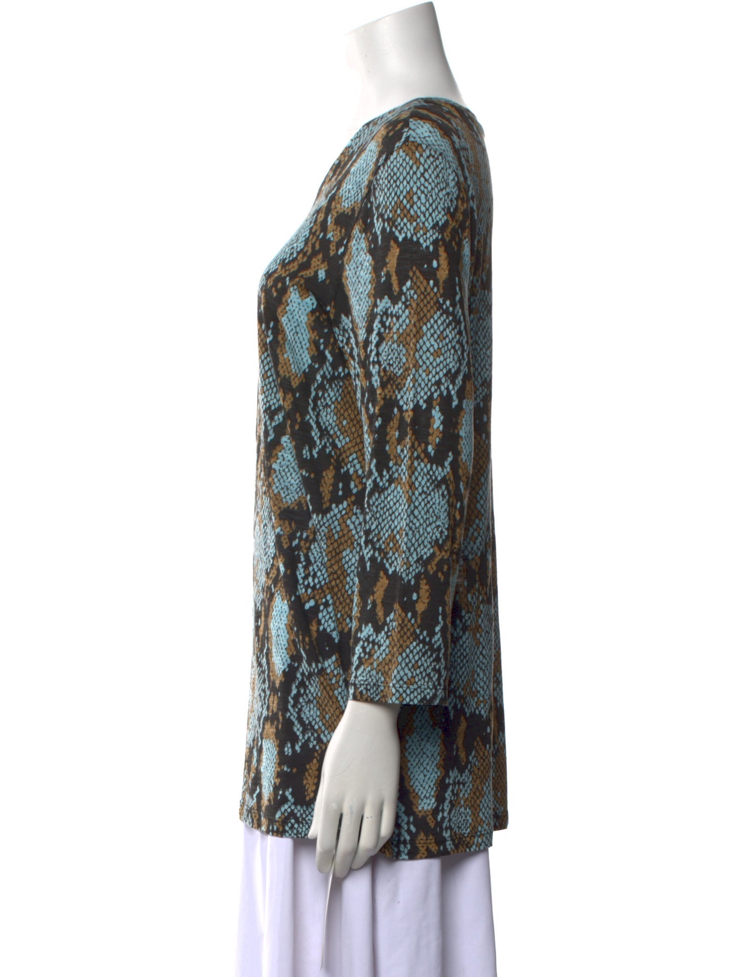 Proenza Schouler Printed Scoop Neck Blouse