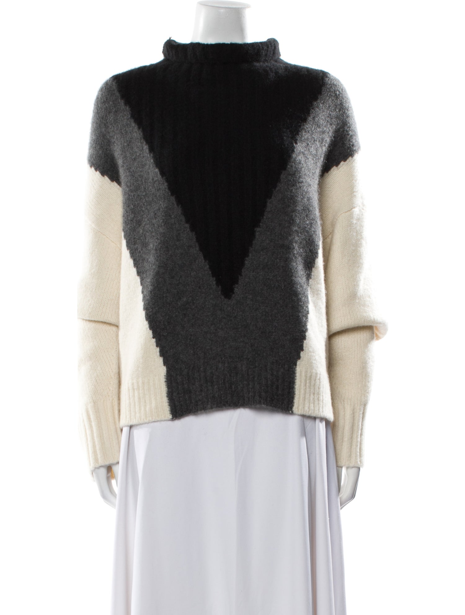 Proenza Schouler Cashmere Colorblock Pattern Sweater w/ Tags