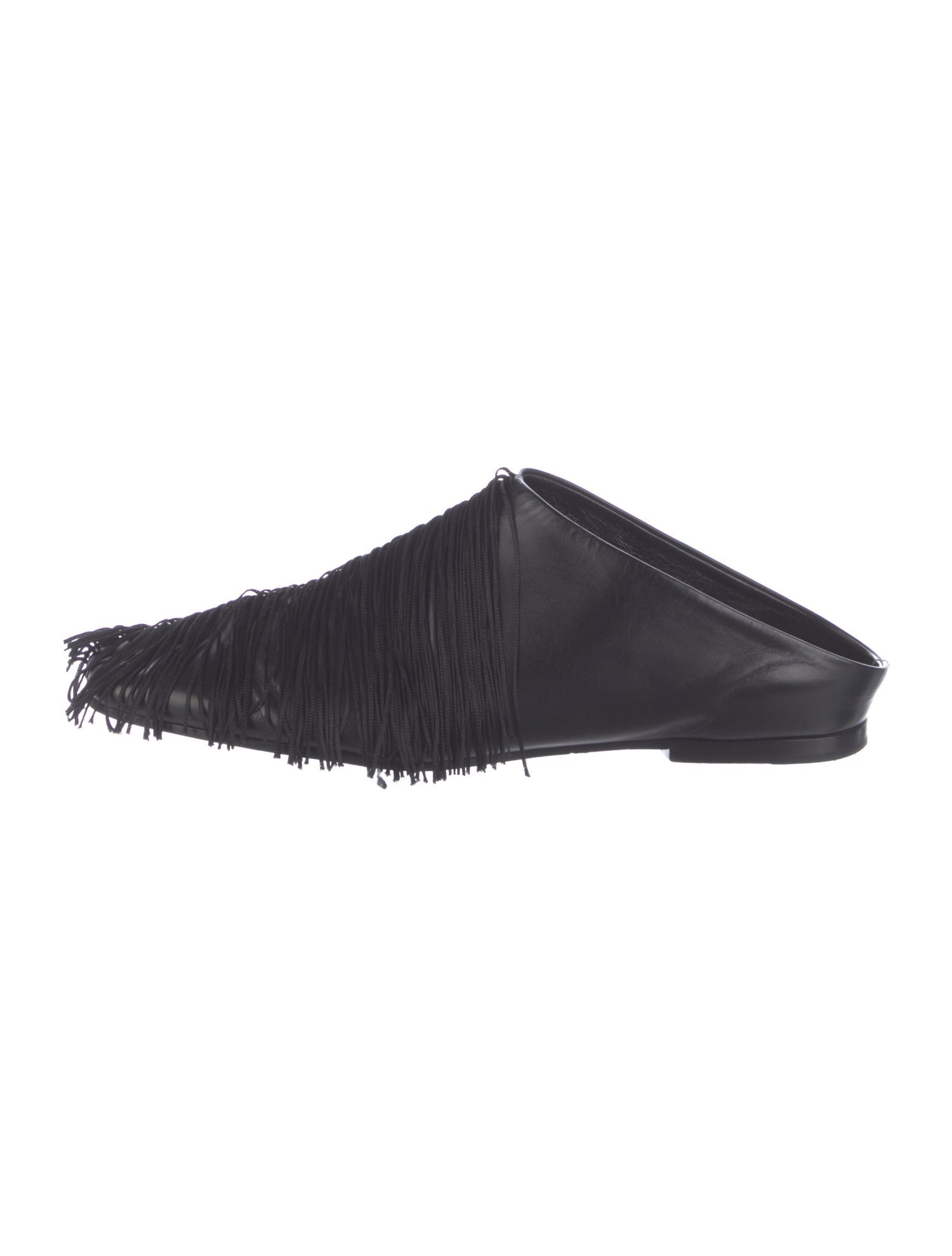 Proenza Schouler Leather Fringe Trim Accent Mules