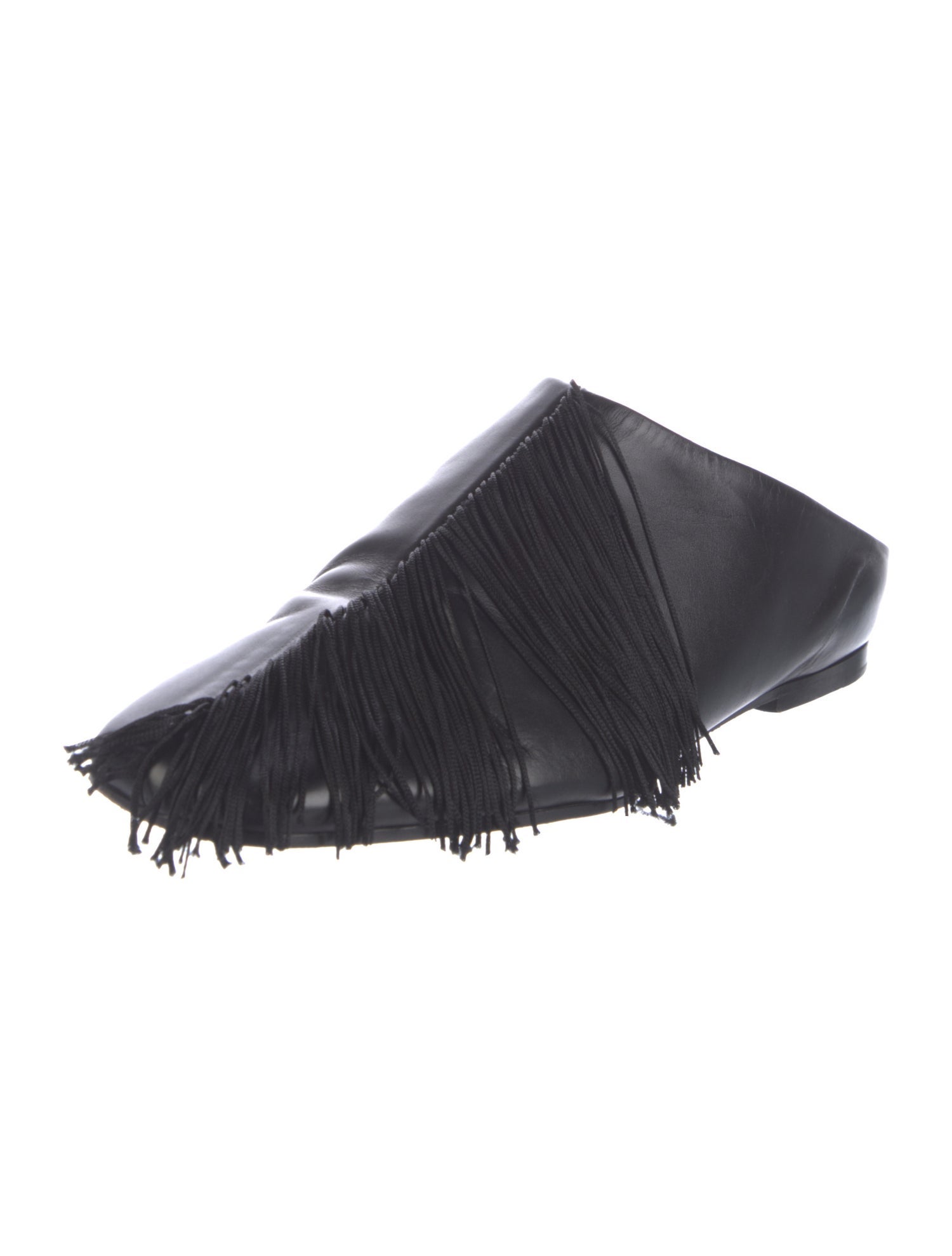Proenza Schouler Leather Fringe Trim Accent Mules