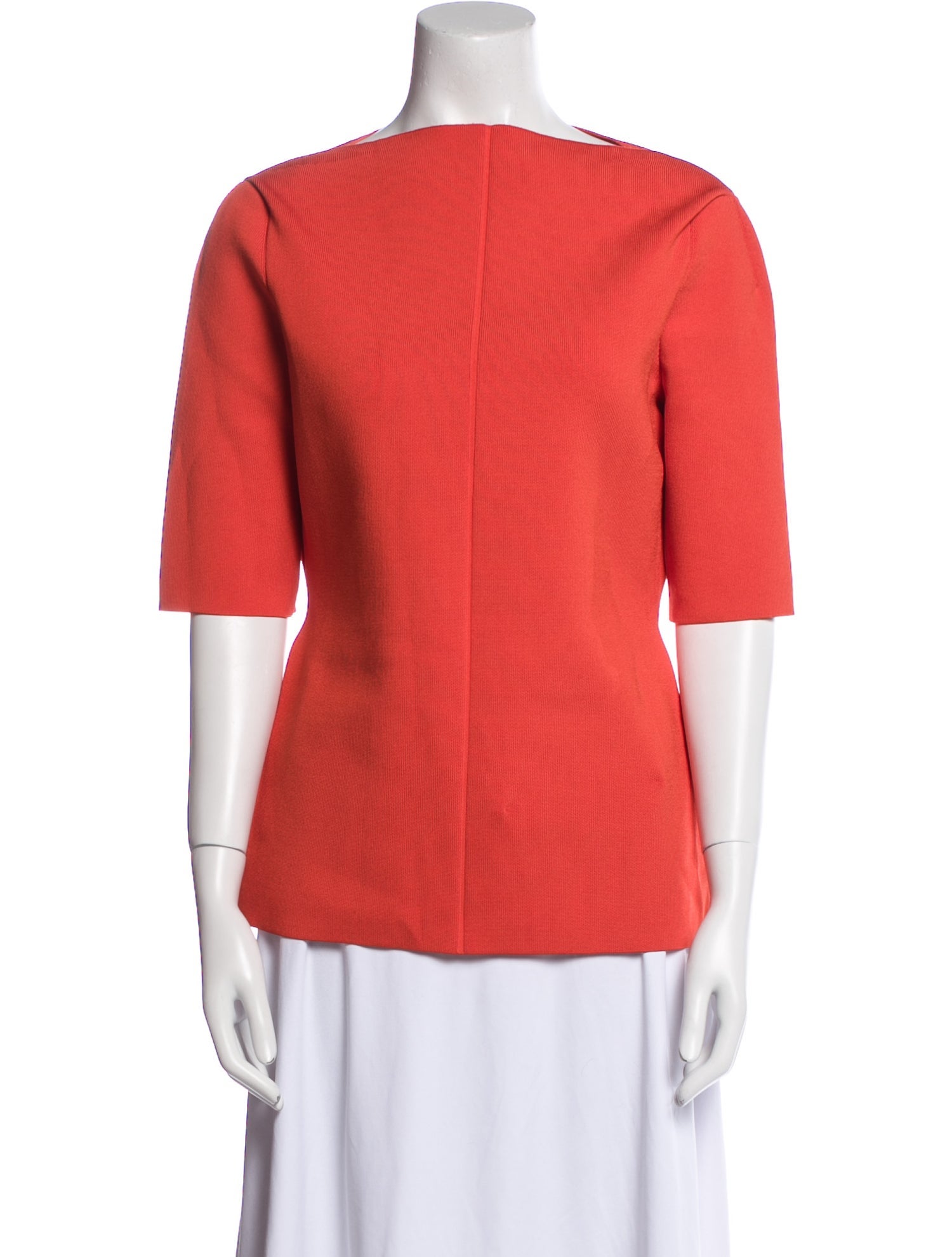 Proenza Schouler Bateau Neckline Three-Quarter Sleeve Top