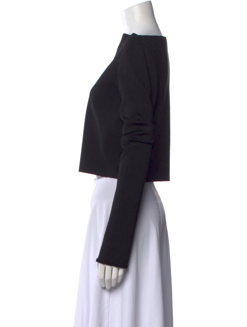 Proenza Schouler Bateau Neckline Long Sleeve Crop Top