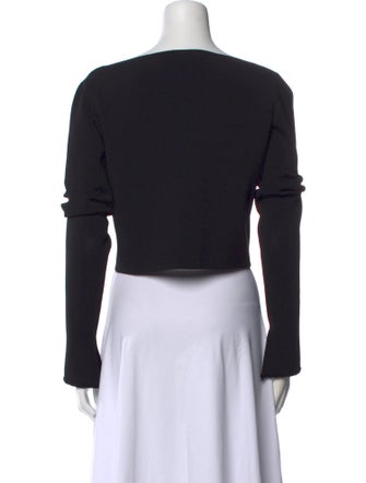 Proenza Schouler Bateau Neckline Long Sleeve Crop Top