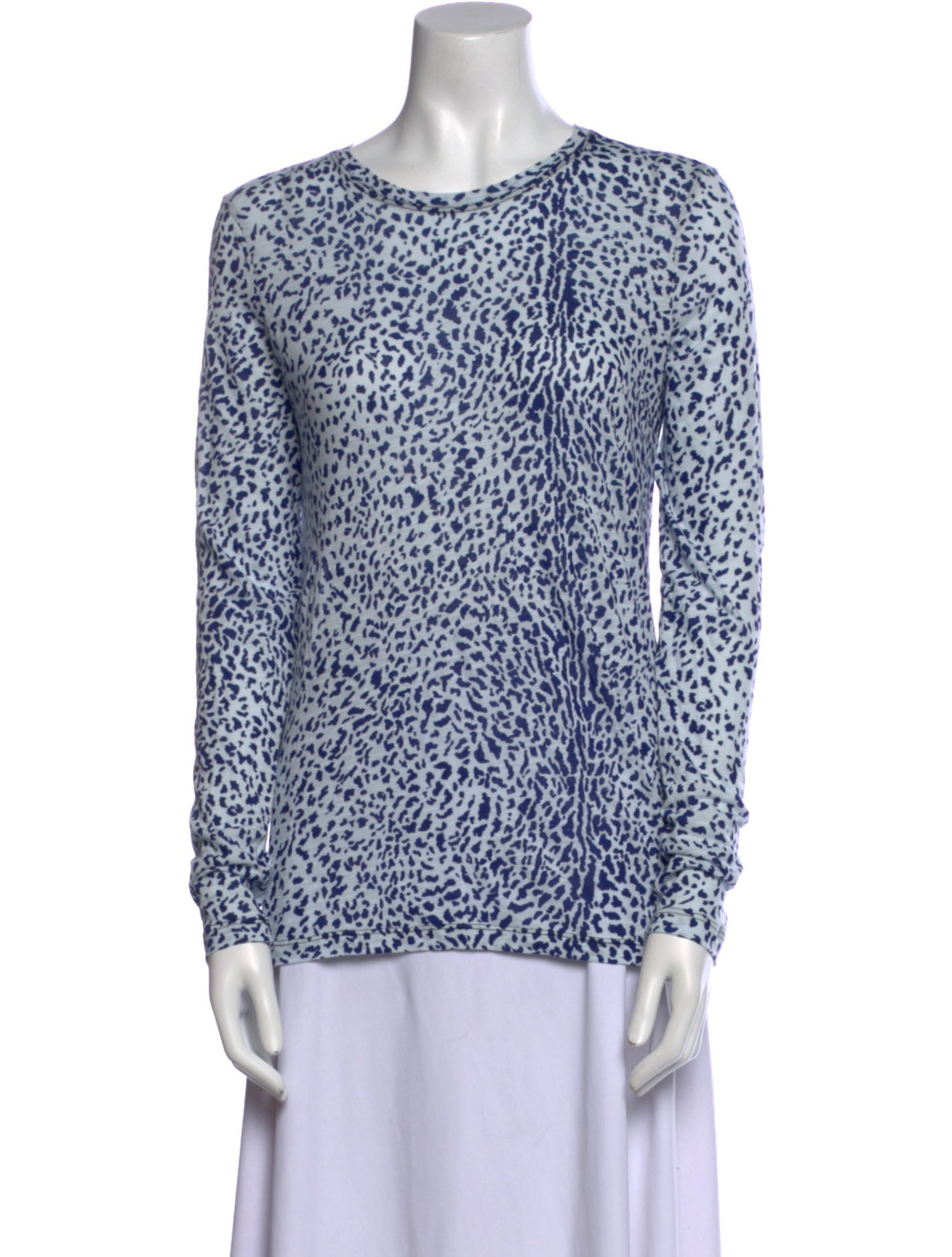 Proenza Schouler Animal Print Scoop Neck Blouse