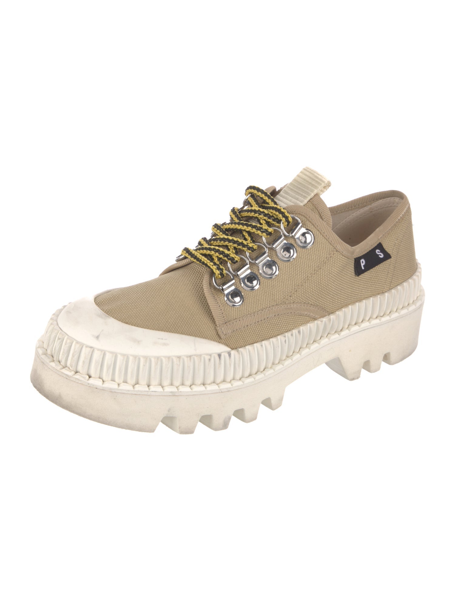 Proenza Schouler Canvas Colorblock Pattern Sneakers