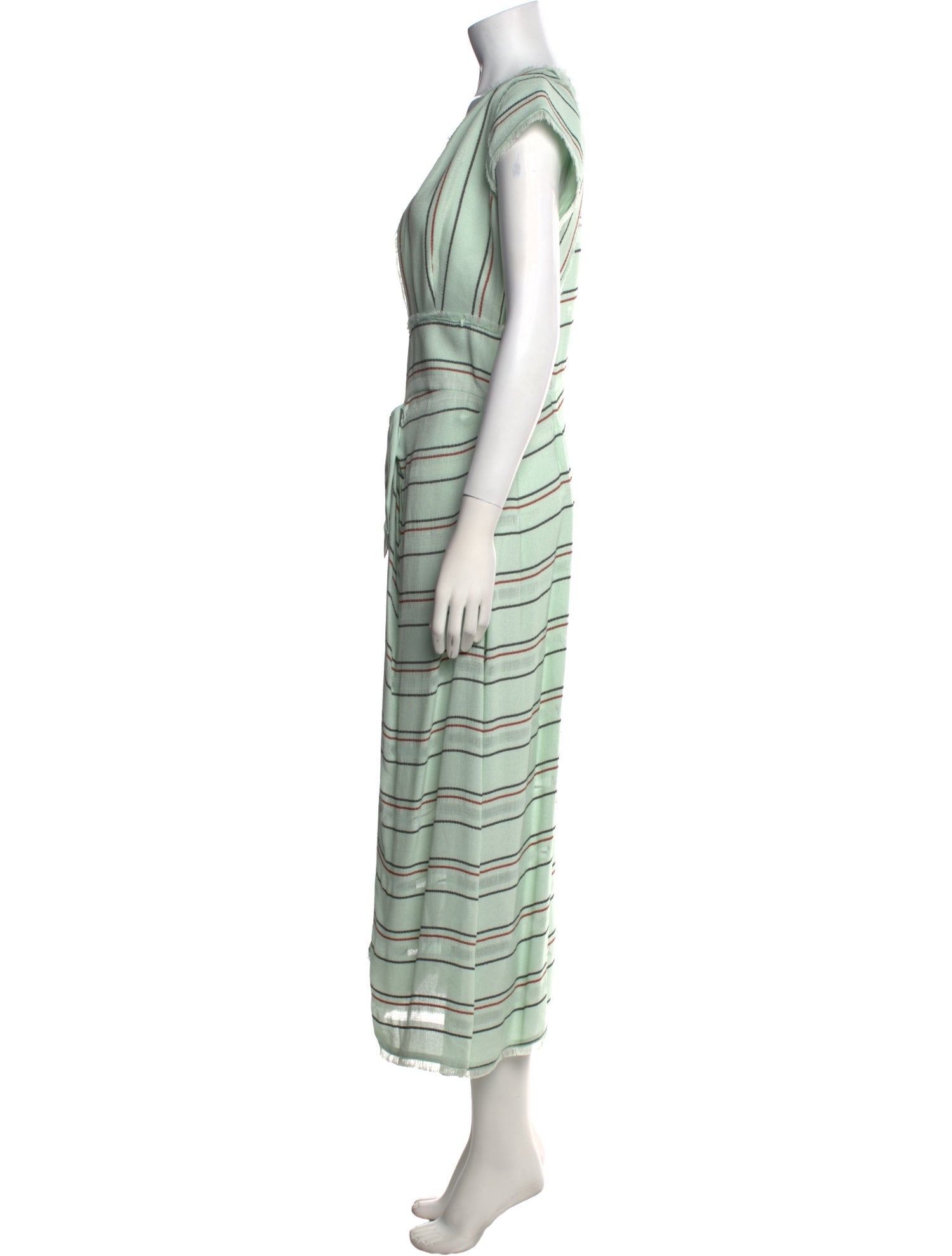 Proenza Schouler Striped Midi Length Dress