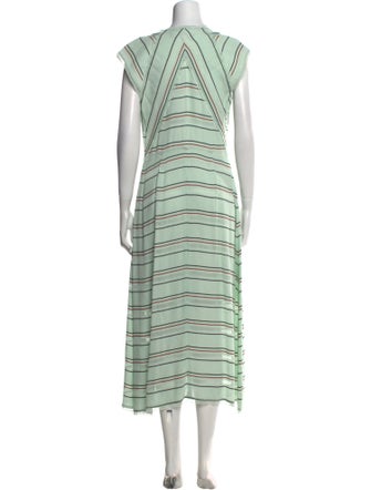 Proenza Schouler Striped Midi Length Dress