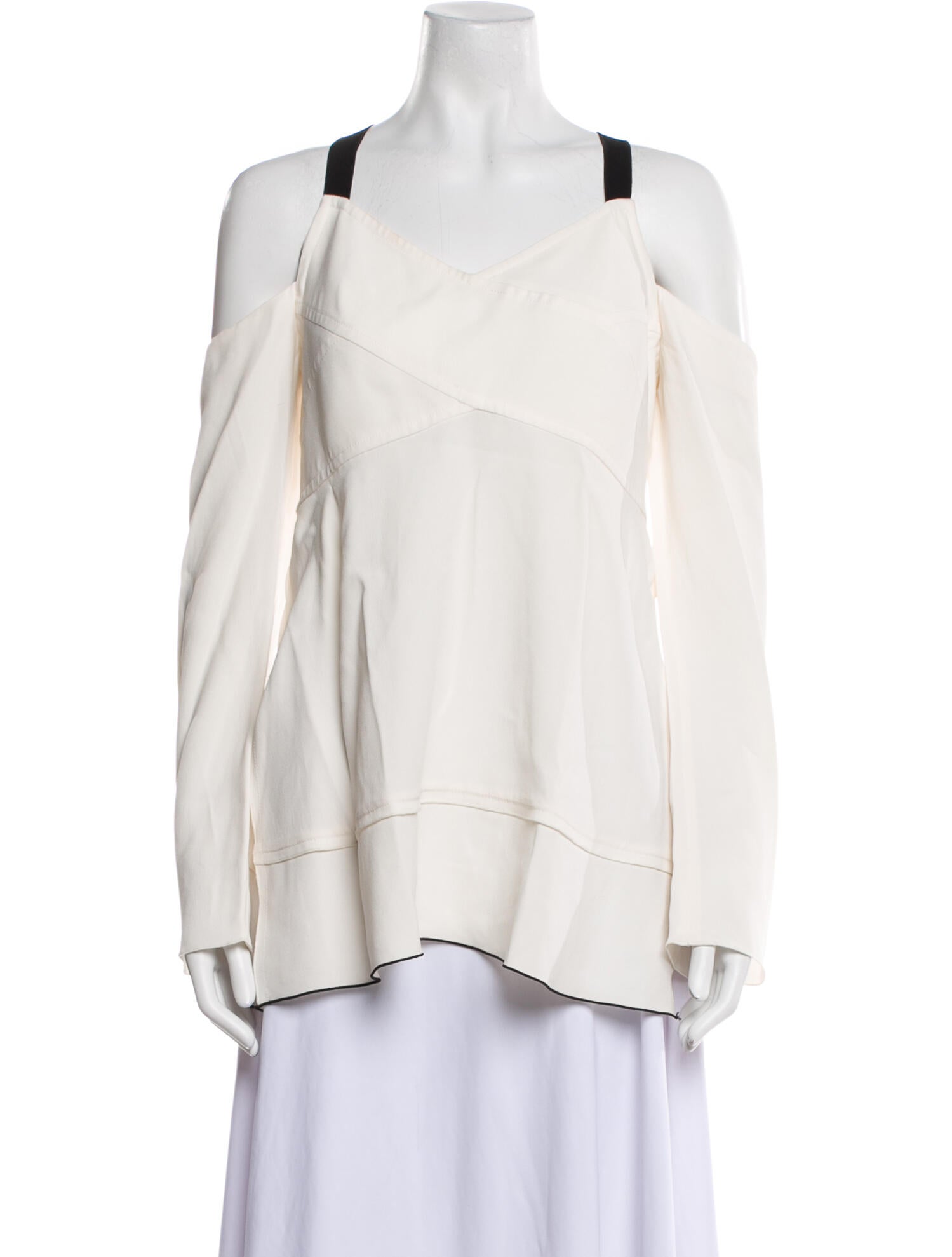 Proenza Schouler V-Neck Long Sleeve Blouse