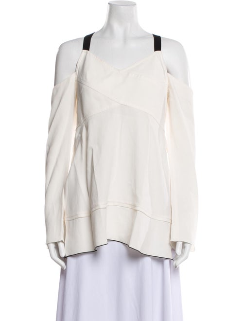 Proenza Schouler V-Neck Long Sleeve Blouse