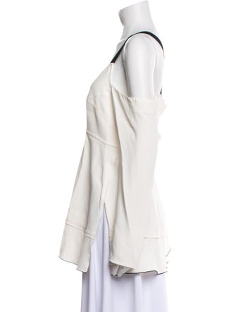 Proenza Schouler V-Neck Long Sleeve Blouse