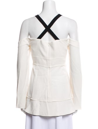 Proenza Schouler V-Neck Long Sleeve Blouse