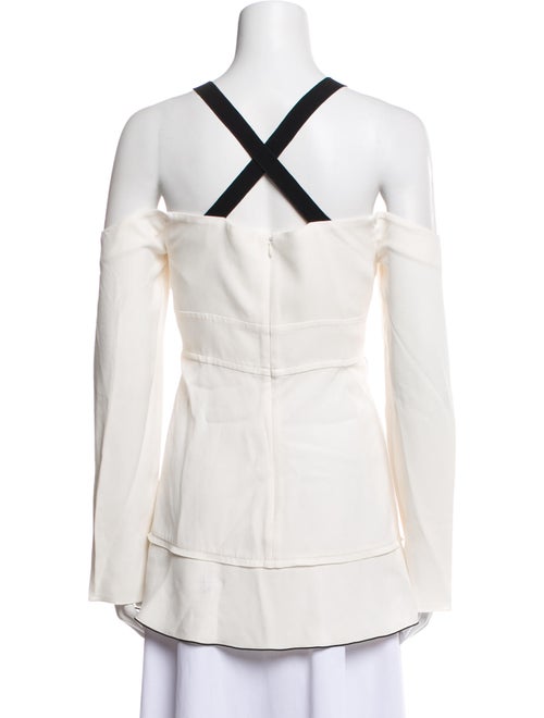 Proenza Schouler V-Neck Long Sleeve Blouse