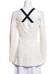 Proenza Schouler V-Neck Long Sleeve Blouse