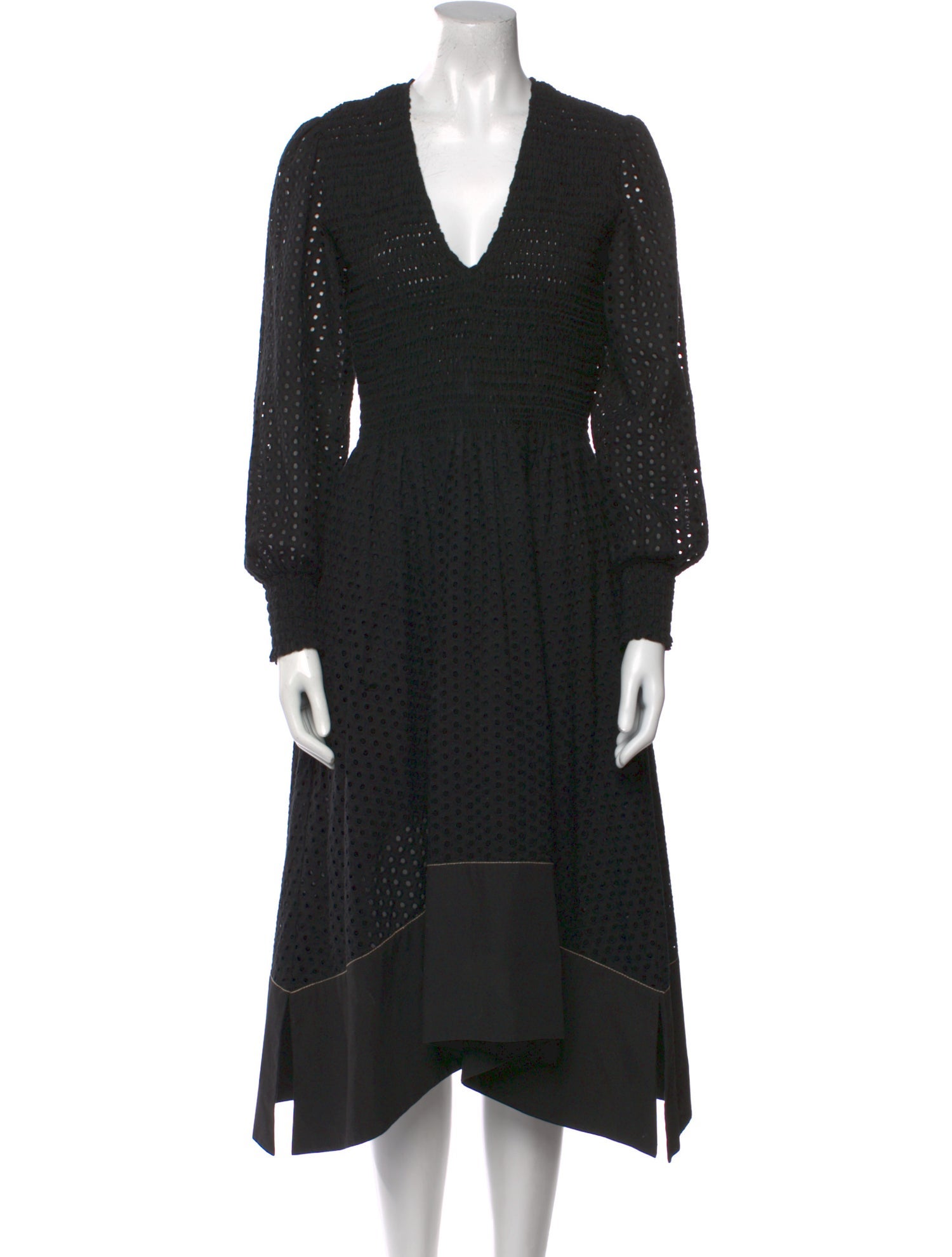 Proenza Schouler V-Neck Midi Length Dress