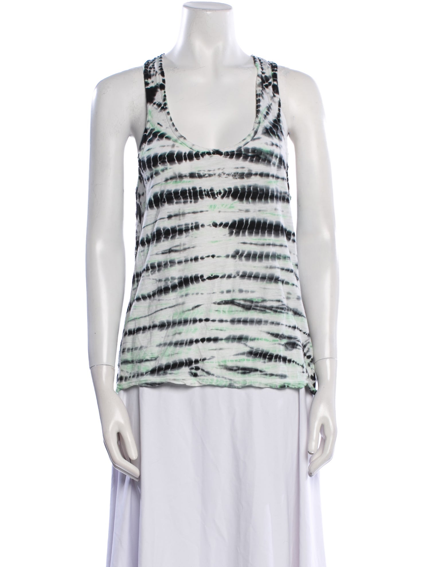 Proenza Schouler Tie-Dye Print Scoop Neck Top