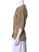 Proenza Schouler Linen Crew Neck Blouse