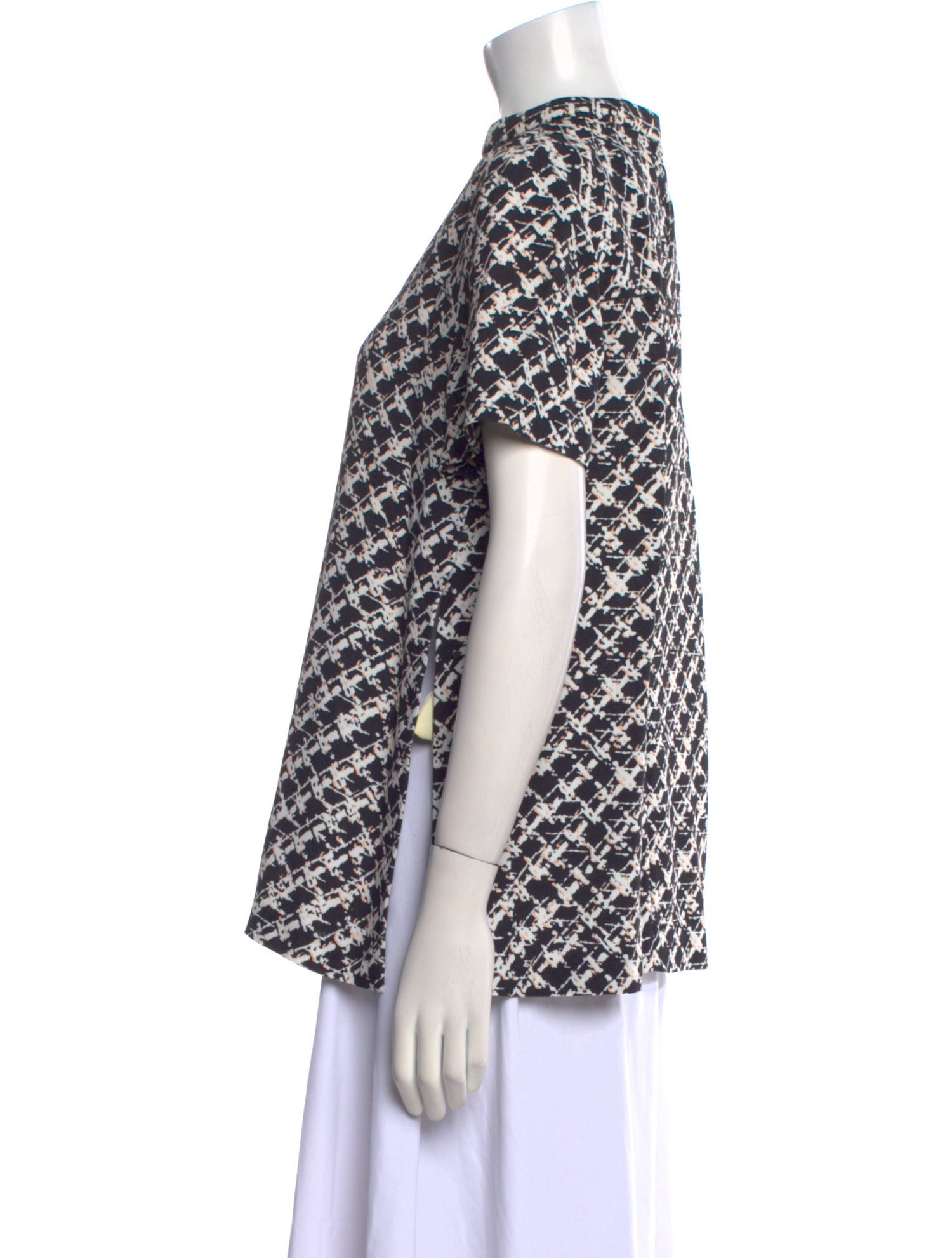 Proenza Schouler Printed Mock Neck Blouse