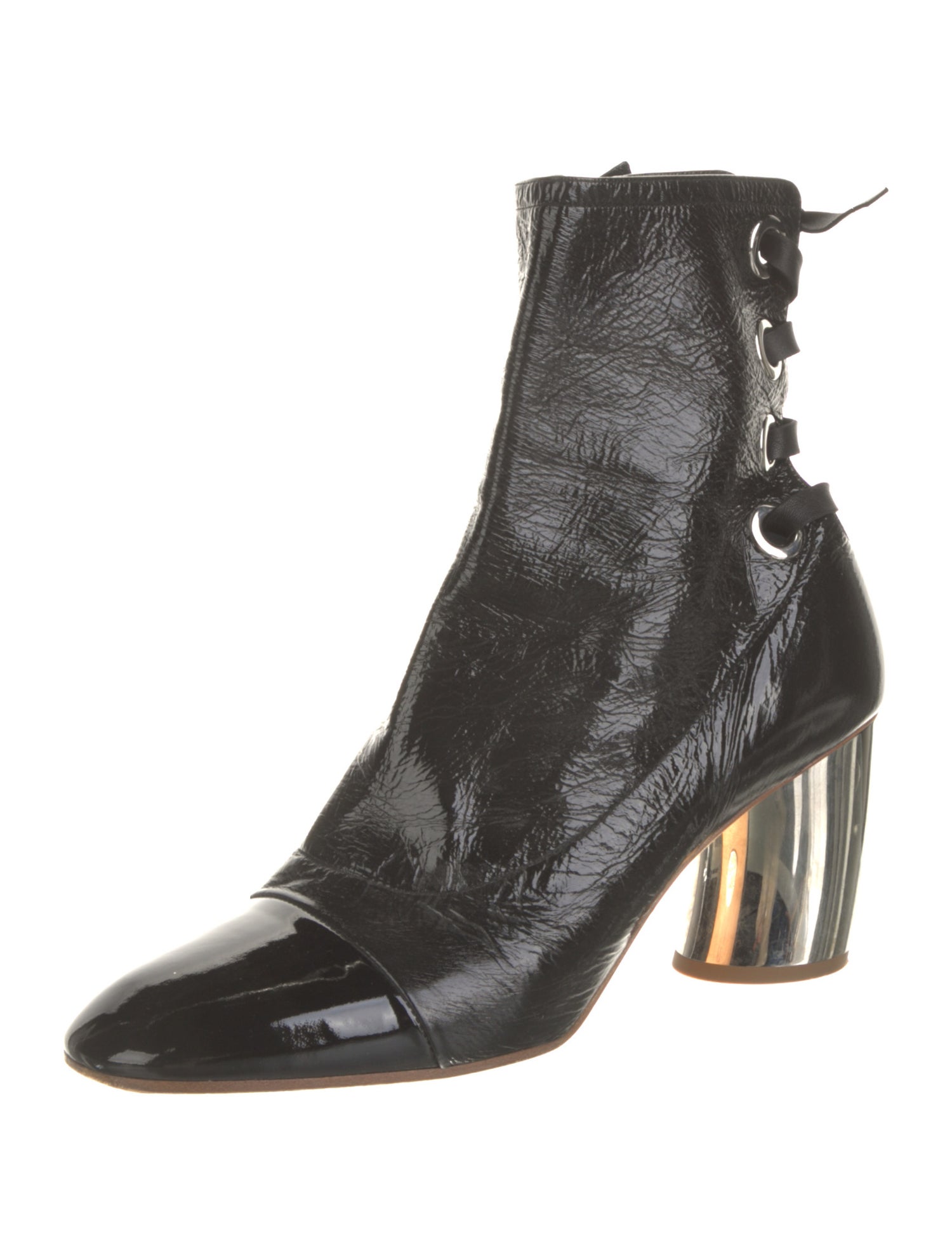 Proenza Schouler Patent Leather Lace-Up Boots