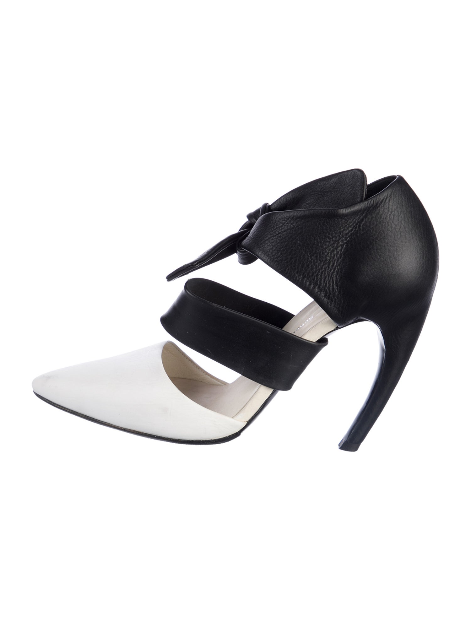 Proenza Schouler Leather Animal Print T-Strap Pumps