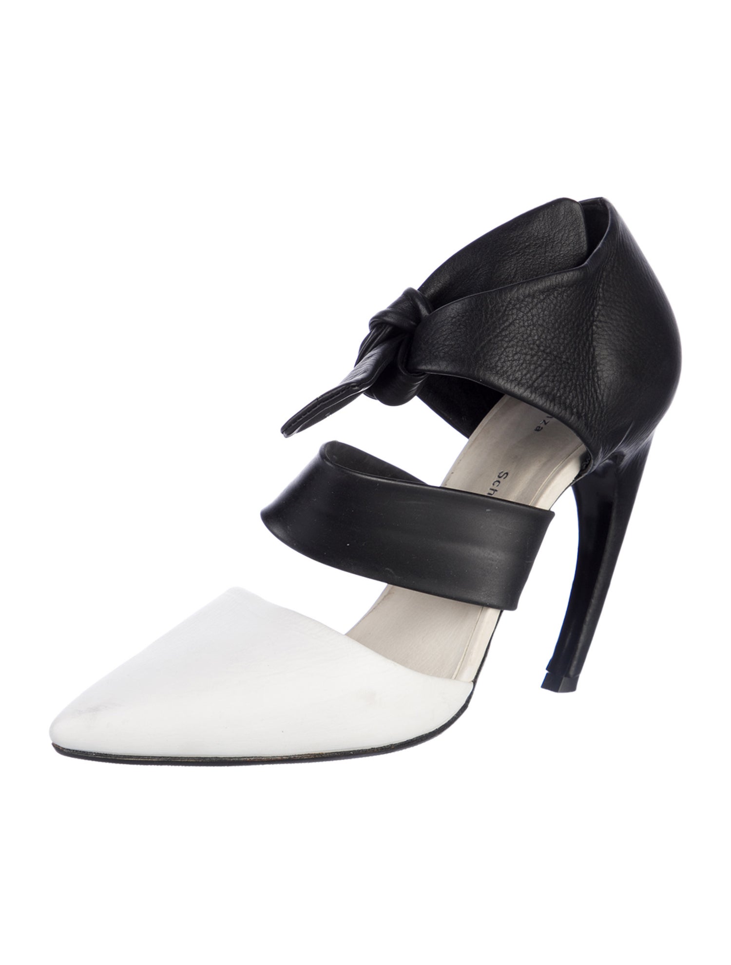 Proenza Schouler Leather Animal Print T-Strap Pumps