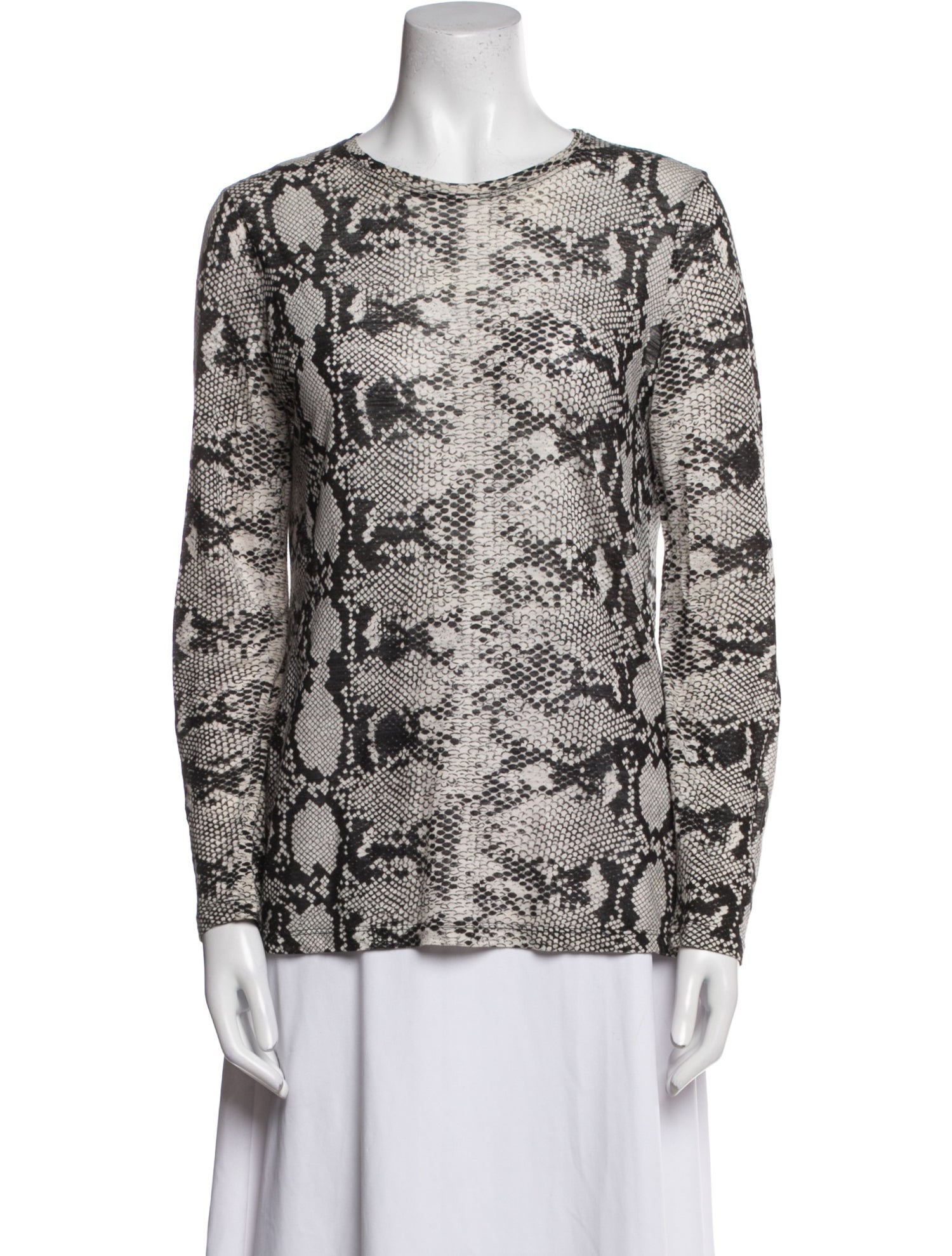 Proenza Schouler Animal Print Crew Neck Sweatshirt