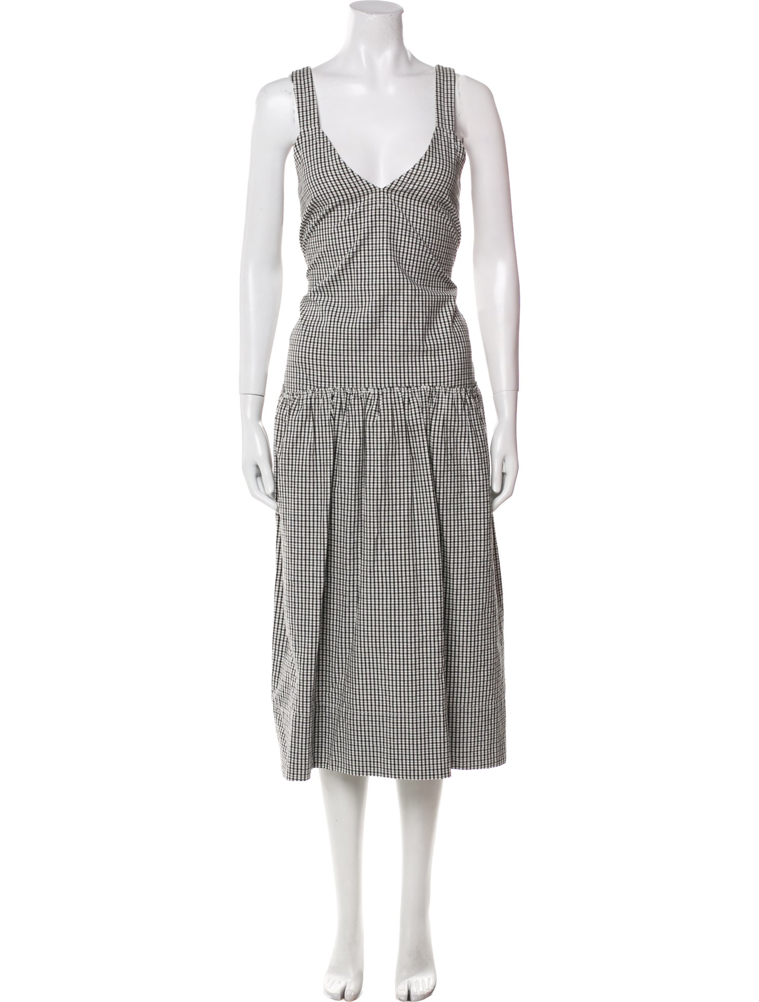 Proenza Schouler Plaid Print Midi Length Dress