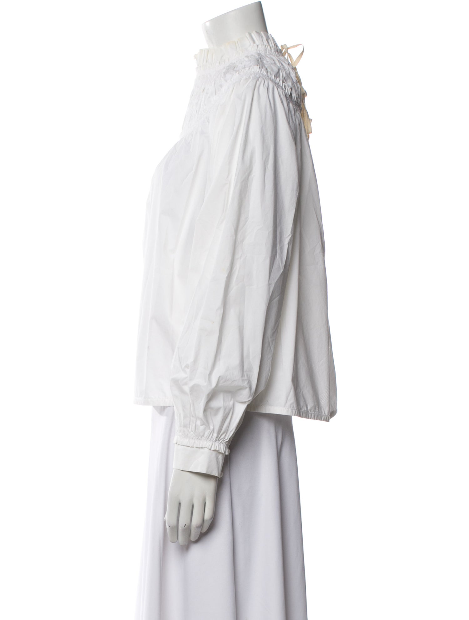 Proenza Schouler Mock Neck Long Sleeve Blouse