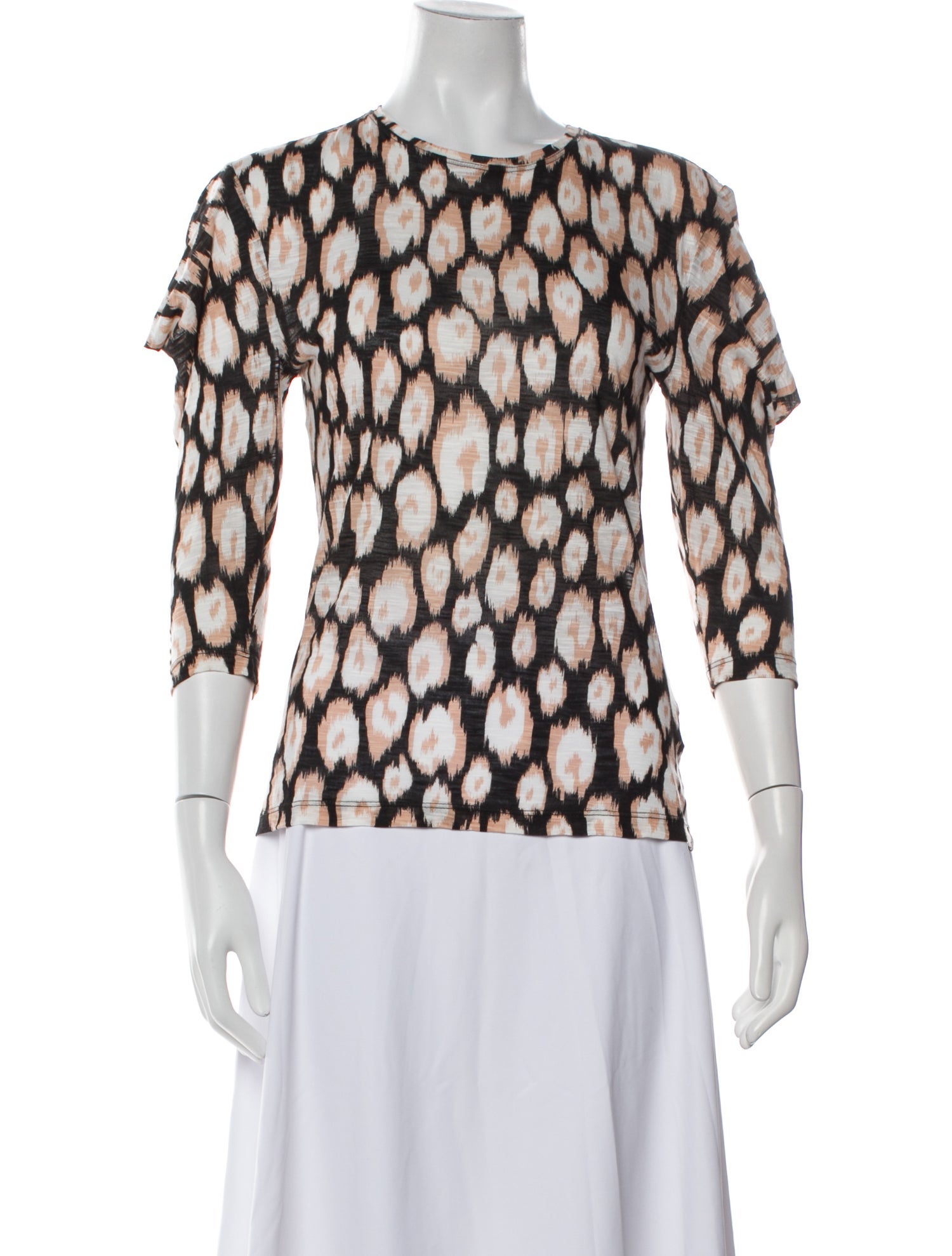 Proenza Schouler Animal Print Bateau Neckline Blouse