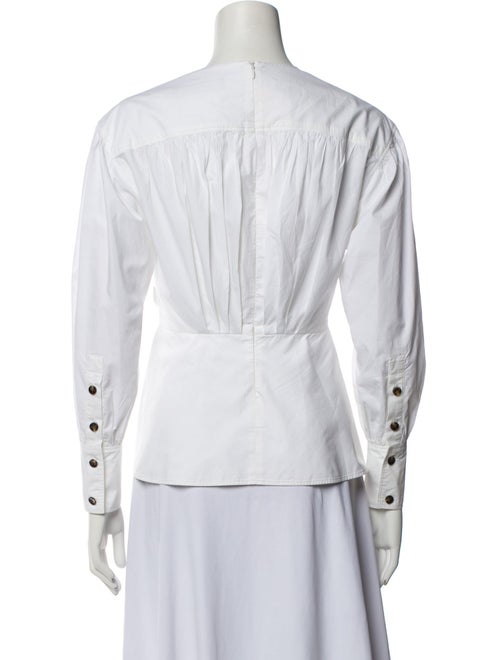 Proenza Schouler Bateau Neckline Three-Quarter Sleeve Crop Top