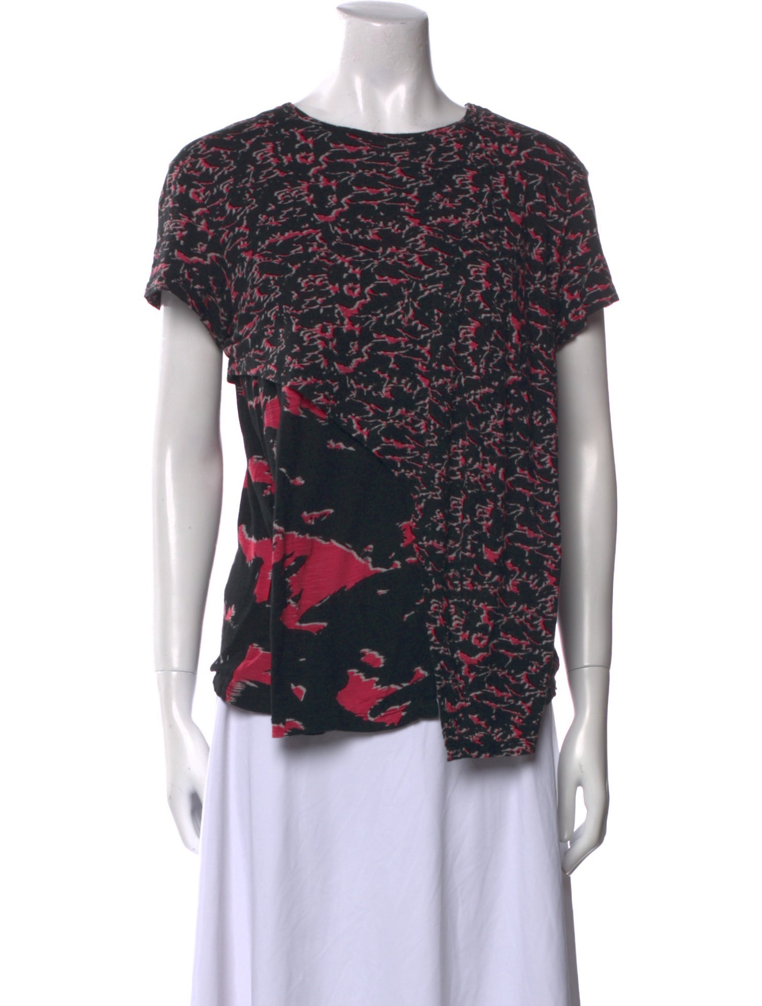 Proenza Schouler Printed Bateau Neckline Blouse