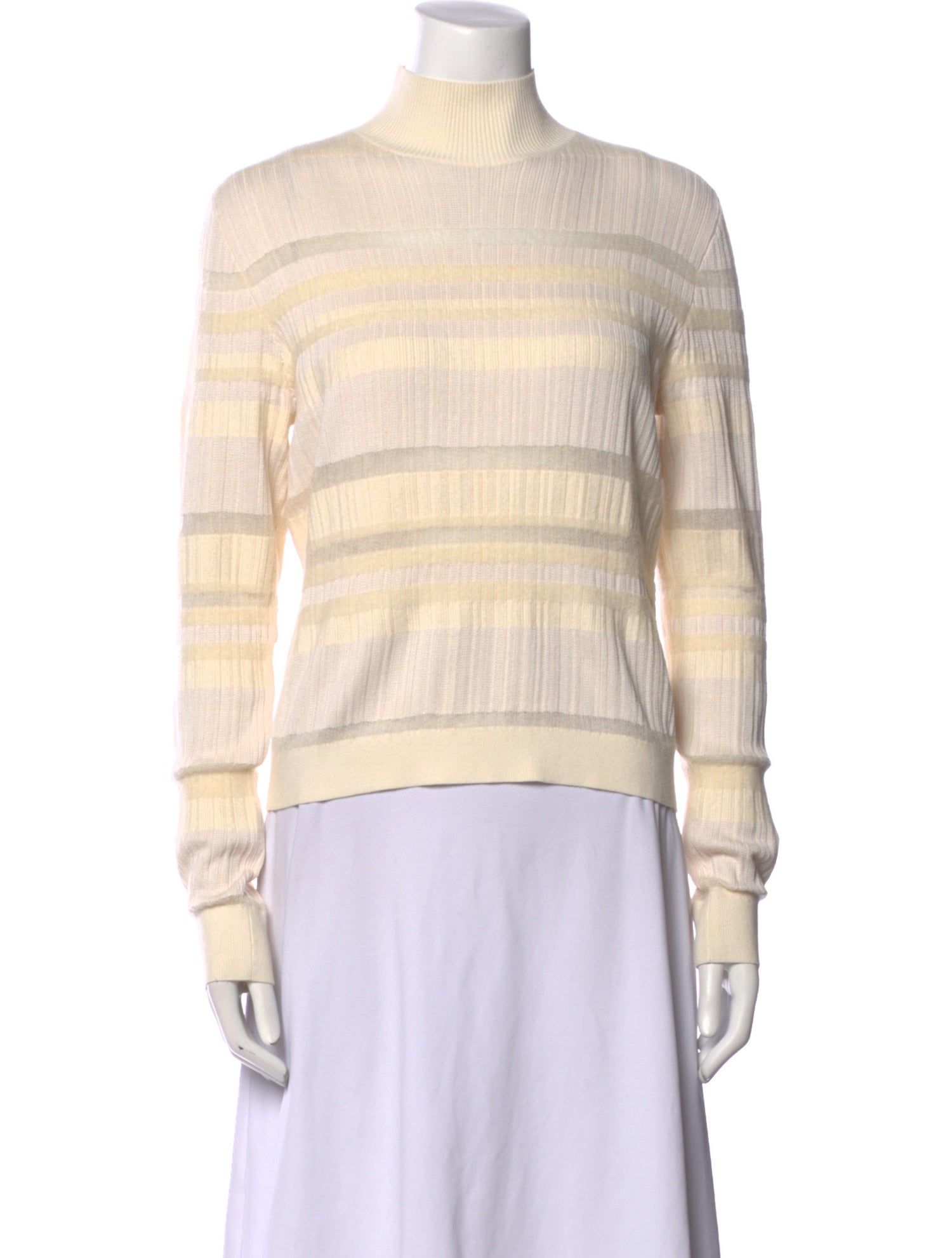 Proenza Schouler Striped Mock Neck Sweater