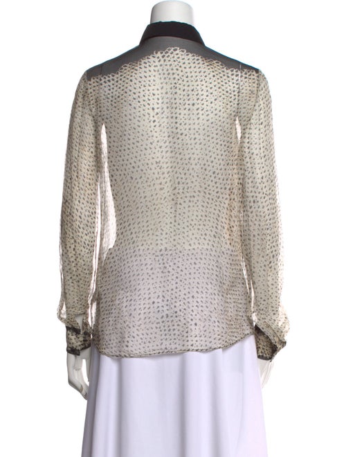 Proenza Schouler Silk Striped Button-Up Top