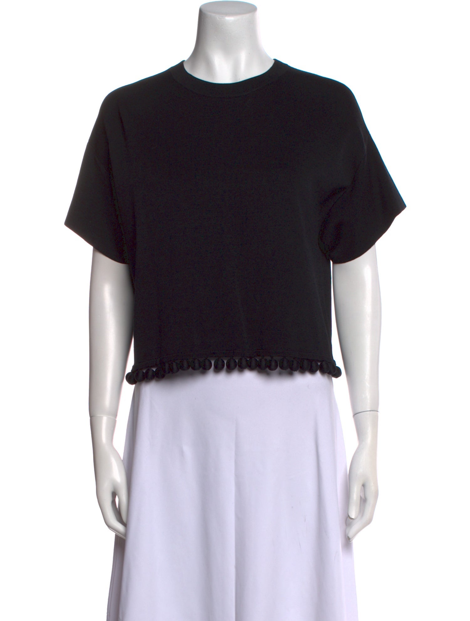 Proenza Schouler Crew Neck Short Sleeve Crop Top