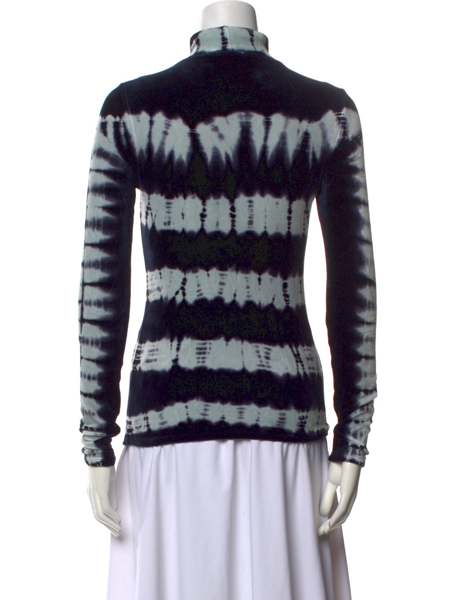 Proenza Schouler Tie-Dye Print Mock Neck Sweatshirt