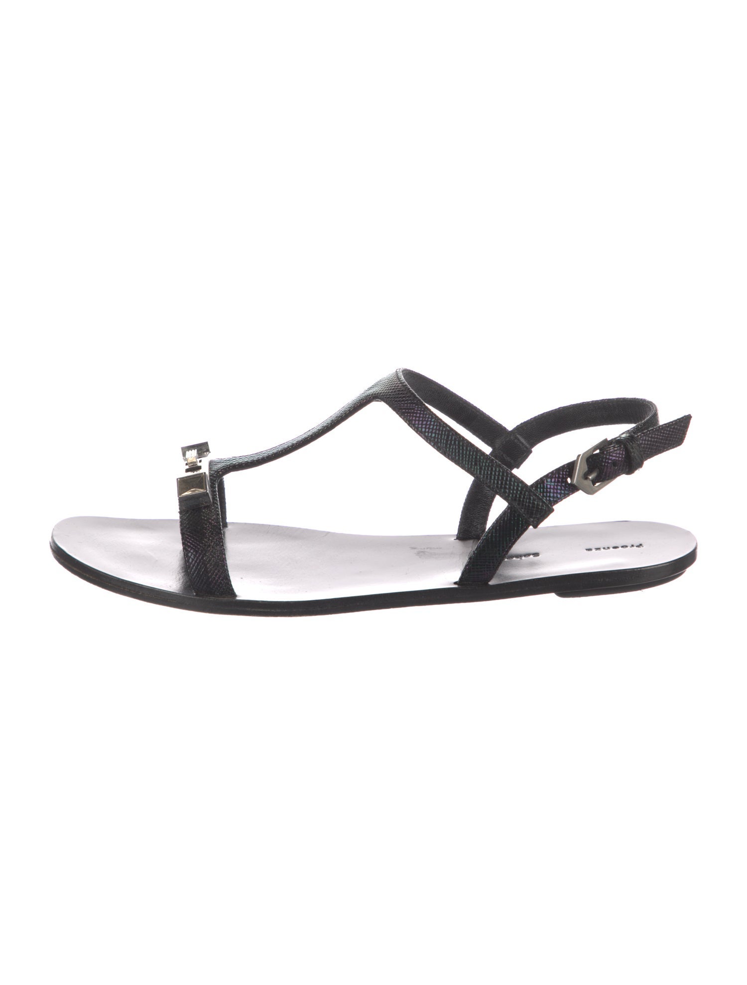 Proenza Schouler Leather T-Strap Sandals