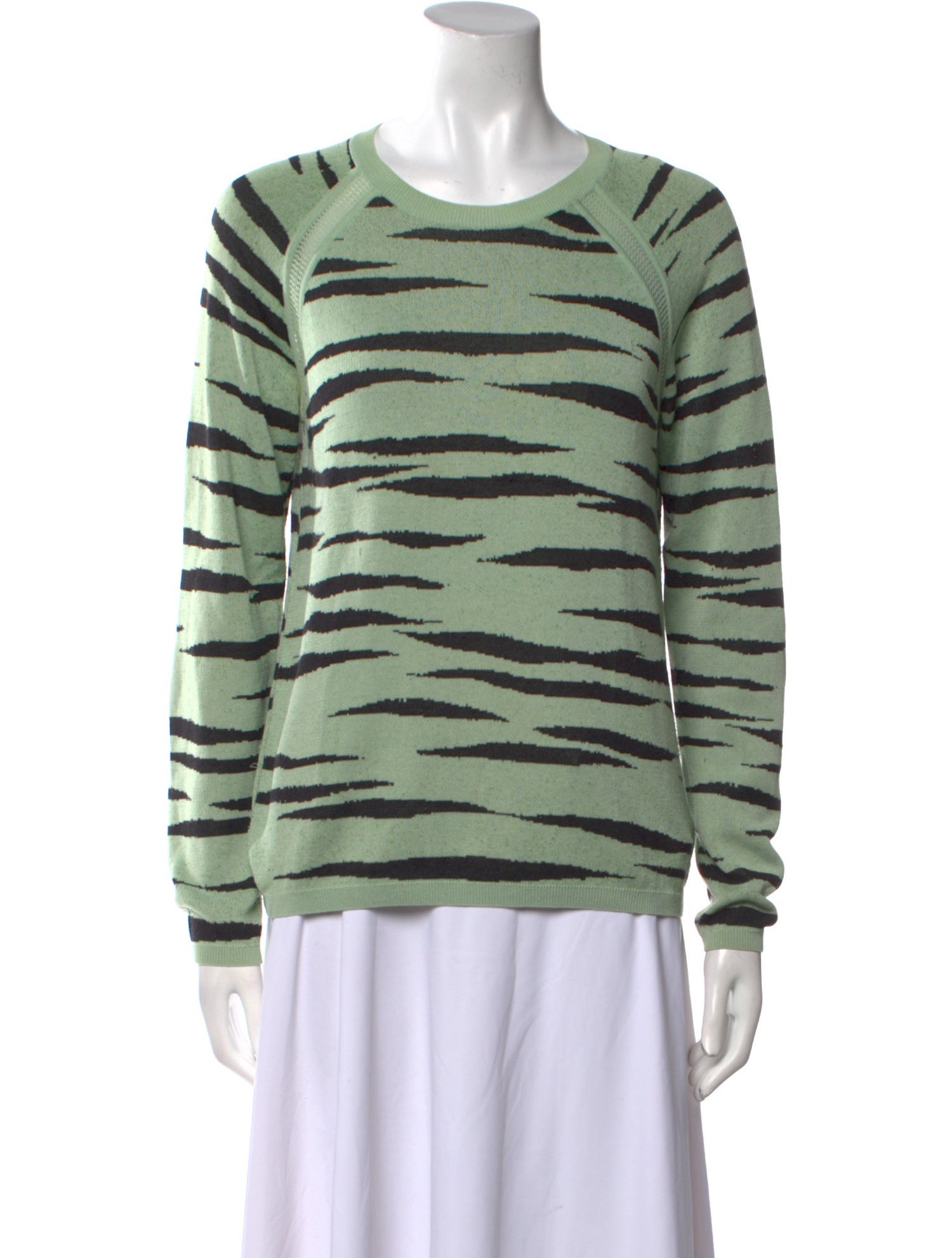 Proenza Schouler Striped Scoop Neck Sweater