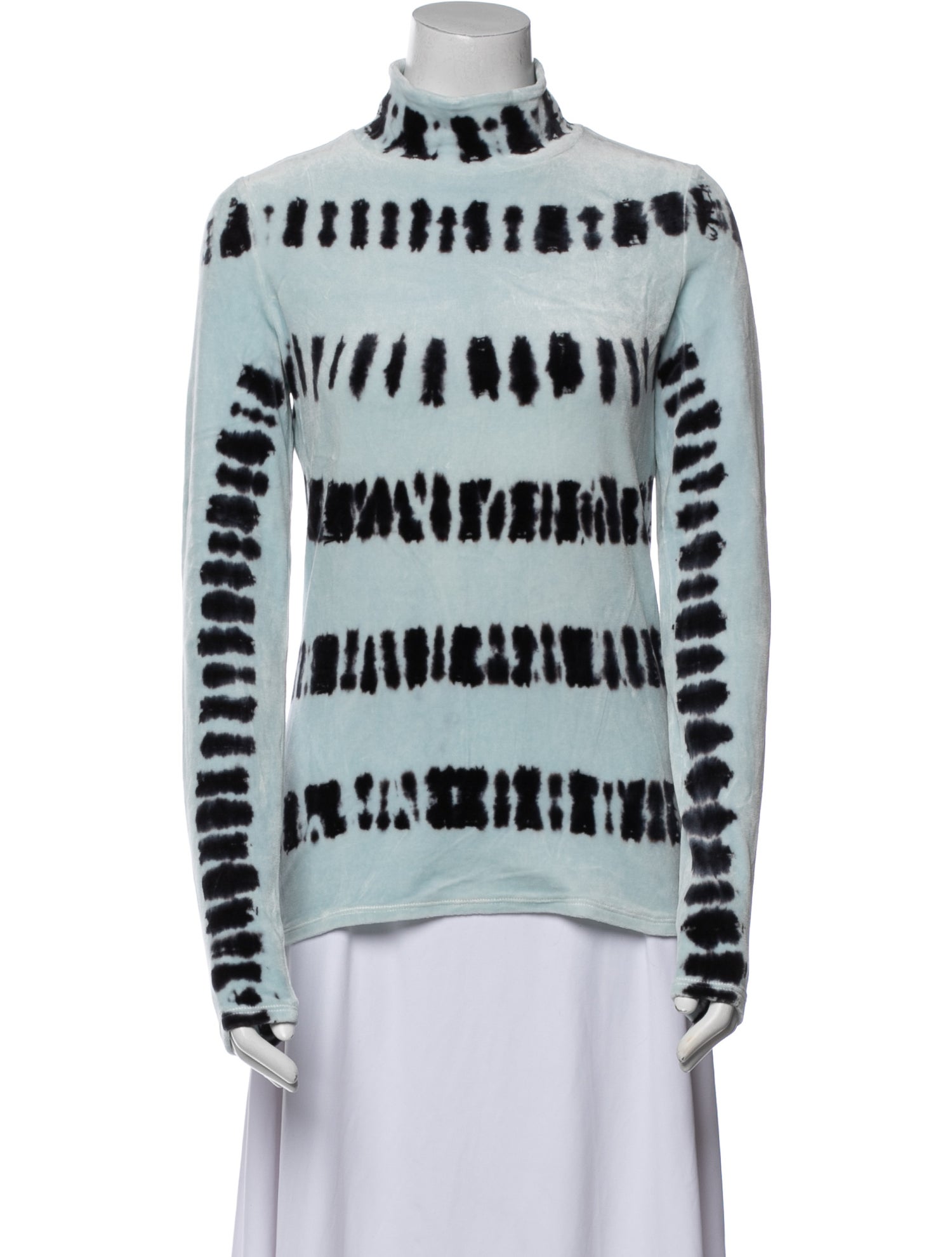 Proenza Schouler Striped Mock Neck Sweatshirt