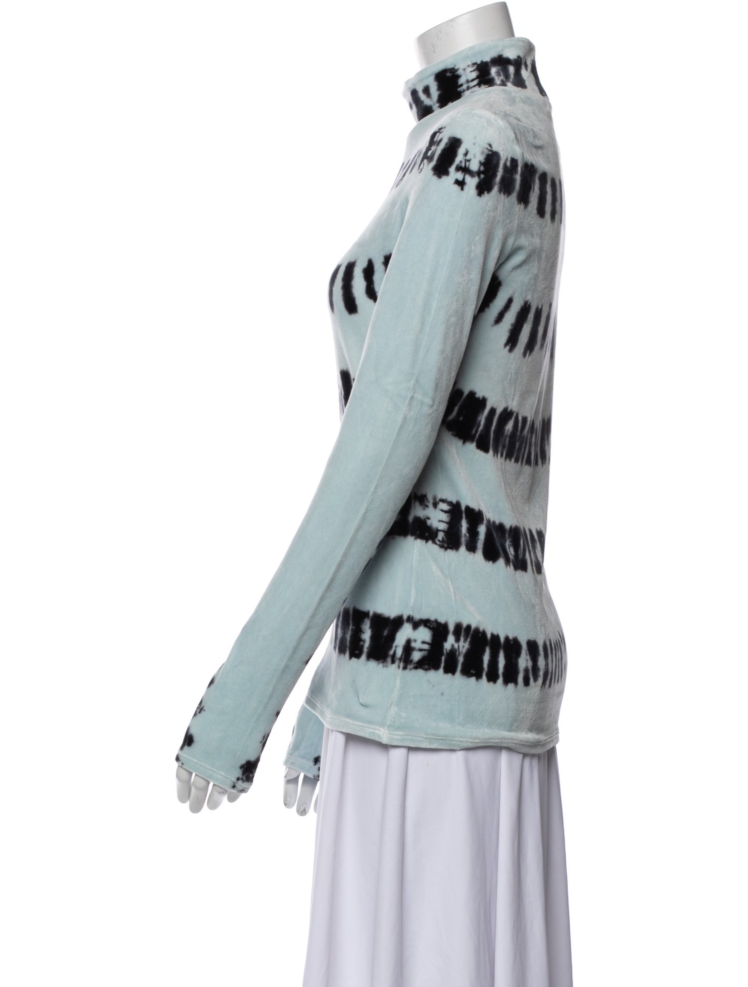 Proenza Schouler Striped Mock Neck Sweatshirt