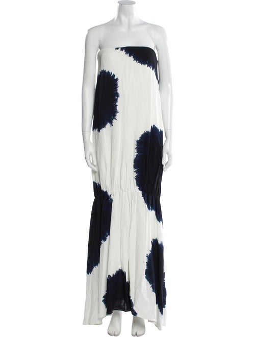 Proenza Schouler Tie-Dye Print Long Dress
