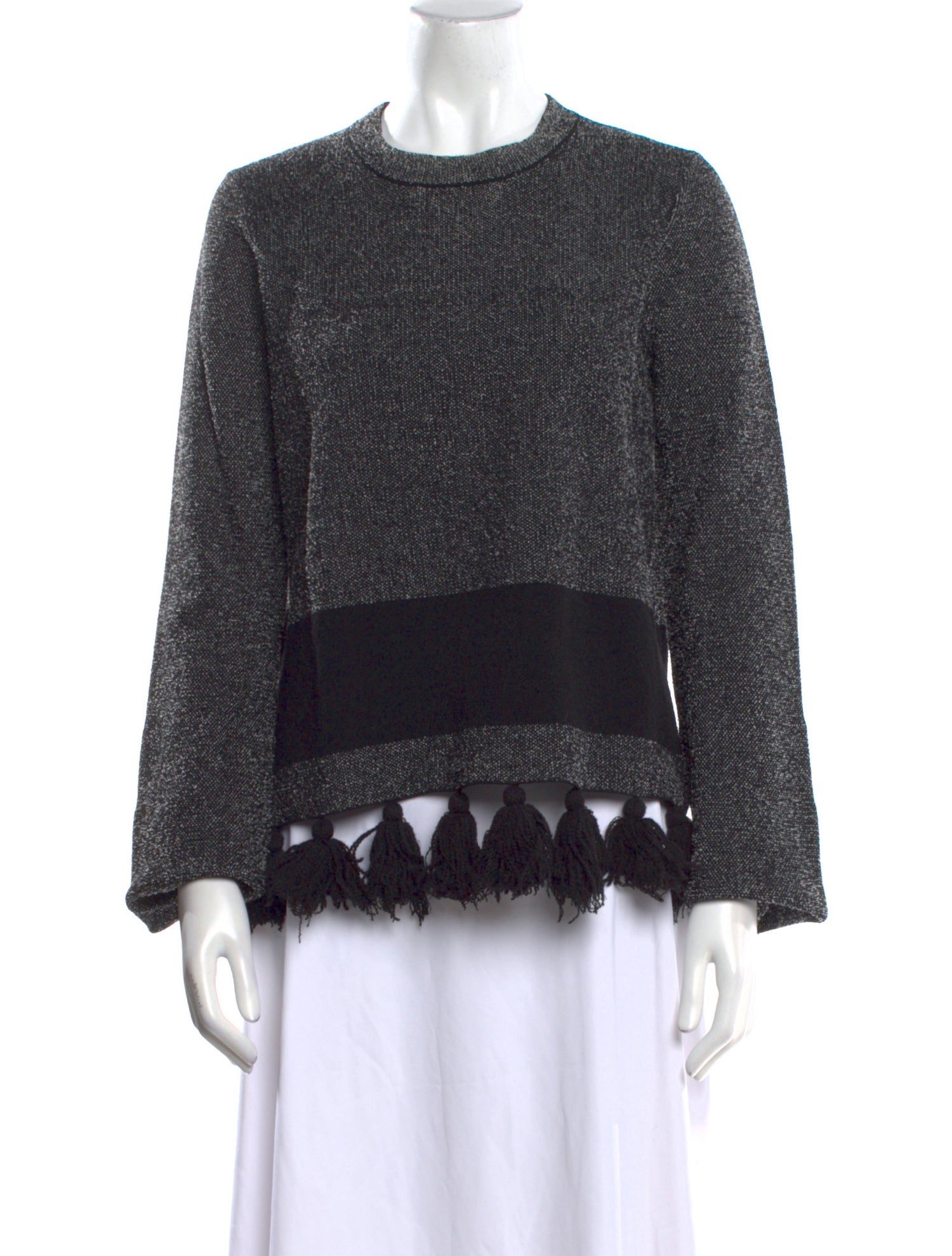Proenza Schouler Colorblock Pattern Crew Neck Sweater