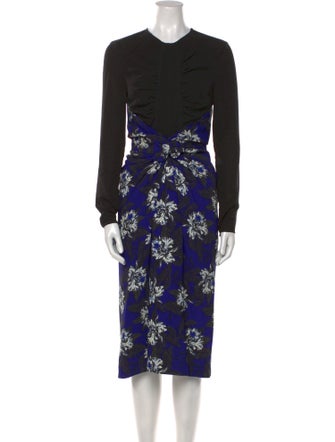 Proenza Schouler Floral Print Midi Length Dress