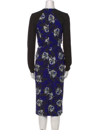 Proenza Schouler Floral Print Midi Length Dress